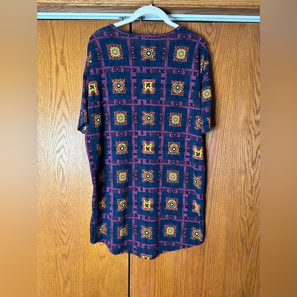 NWT Lularoe Irma Shirt XXS High Low Tunic T-shirt Blue Purple Oversized - Picture 8 of 12